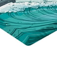 thumbnail image 2 of Ambesonne Dolphin Fitted Sheet, Sea Waves Sketch Art, Twin XL Size, Charcoal Grey Mint Teal, 2 of 3