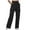 Black, variant on Jamsmile Womens Cargo Pants Solid Color Strappy Trousers Pocket Elastic Waist Straight Pants Ladies Sweatpants Streetwear Jogger Trousers