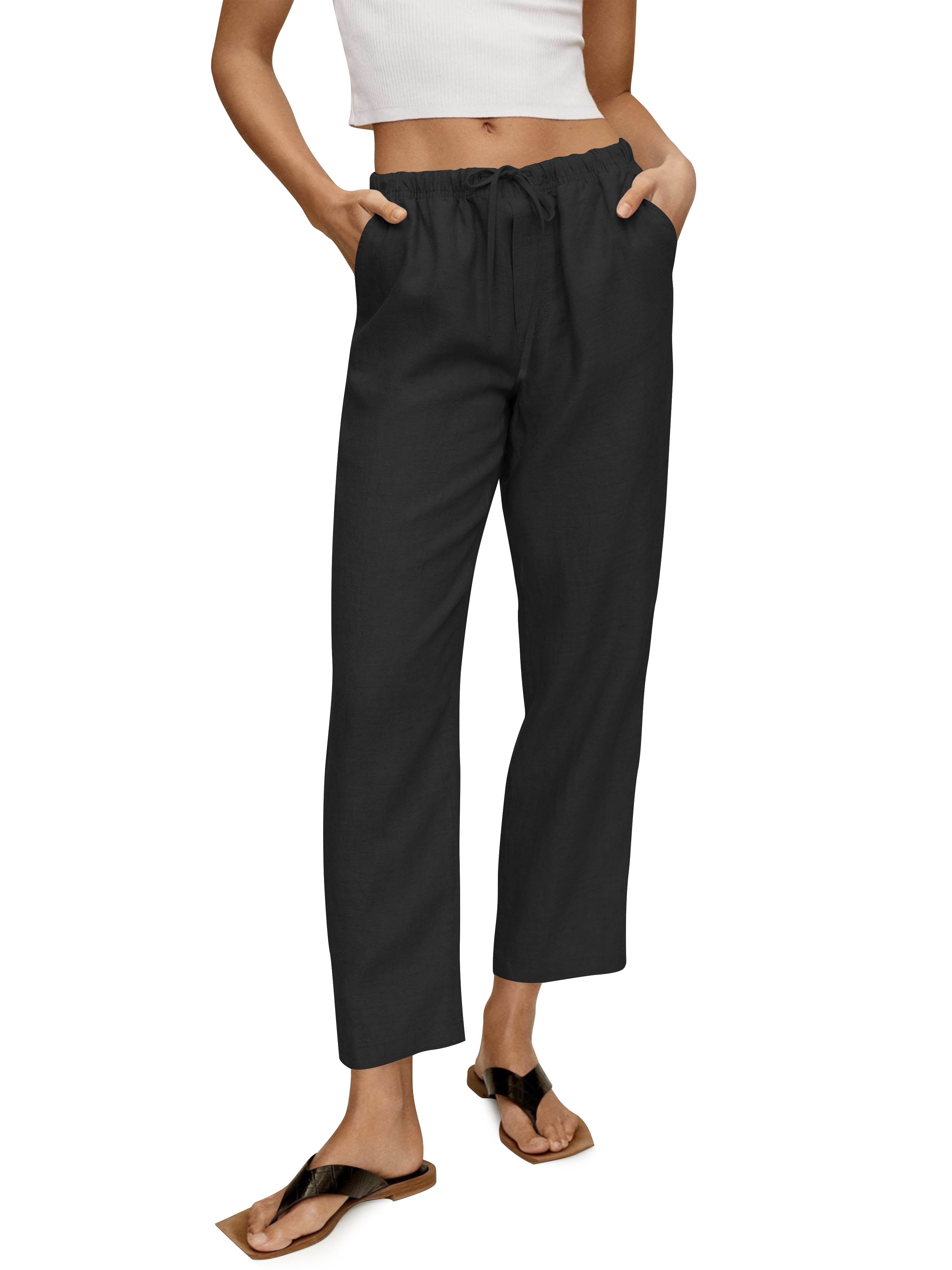 Linen Pants with Waist Band 