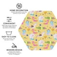 thumbnail image 4 of Pofeuu Summer Animals Print Leather Coasters Set of 6, Round Cups Mugs Mat Pad for Home Kitchen Heat Resistant Drink Coasters,Hexagon, 4 of 7