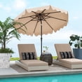 thumbnail image 5 of Costway 9 FT Patio Umbrella 2-Tier Market Table Umbrella with Sun-Protective Canopy Beige, 5 of 11