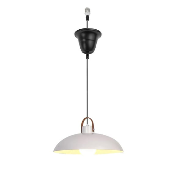 KAYYELAMP 1 Pcs Ceiling Light Conversion Pendant E26 Base Connections Dia 15.3" White Shade 3.2ft Cord Conversion Kit for E26 Spot Lamp Simple Style