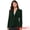 Dark Green, variant on Women's Long Sleeve Velvet Blazer with Notch Lapel M Black