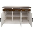 thumbnail image 4 of Yosemite Home Decor Wood Kitchen Island with Butcher Block Top in Logan White, 4 of 7