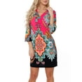 thumbnail image 3 of Women's Printed 3/4 Sleeve Dress, 3 of 4