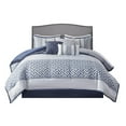 thumbnail image 2 of Madison Park Bennett 7-Piece Polyester Jacquard Comforter Set in Navy, 2 of 5