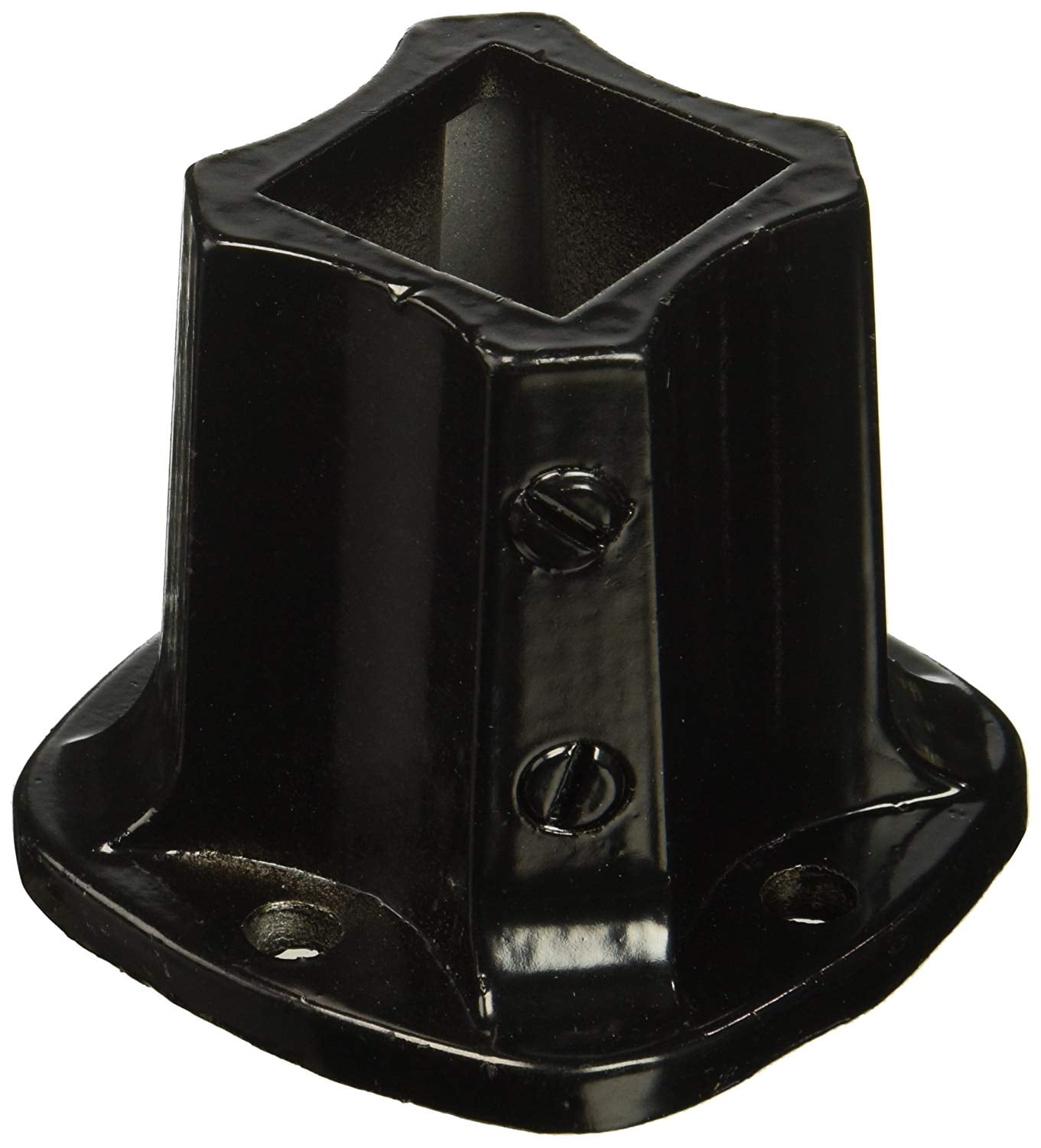 Floor Flange Rail, Black, 11/4 in, For use with the 11/4 Rail systems