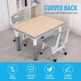 thumbnail image 2 of PetFurnishn Table and Chairs Set, Height Adjustable Study Table and Chairs, Arts & Crafts Table, Activity Table, Preschool Furniture, Maple Top With Grey Border, 2 of 7