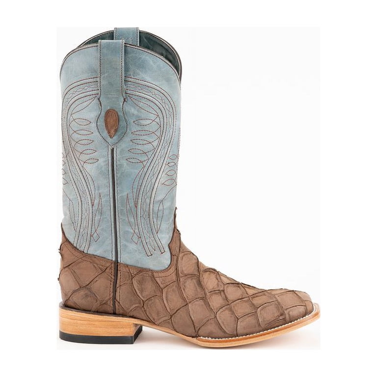 Ferrini Western Boots Mens Bronco Pirarucu Print Brown 43393  display picture 2