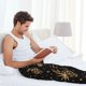 thumbnail image 5 of Balery Gold Glitter Pineapples Pantalones de pijama para hombre, pijama ultraligero, pantalón de descanso-X-Large, 5 of 6
