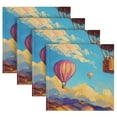 thumbnail image 5 of Satin Polyester Napkins - 20x20 InchSingle-Sided Printed Napkins, 1-Piece/4-Piece/6-Piece Set, DIY Personalized Table Setting，Beautiful Hot Air Balloon, 5 of 8