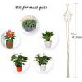 thumbnail image 3 of Juego de 4 cestas colgantes de macramé, cesta colgante de cuerda de algodón, colgador para macetas y plantas, 41 pulgadas, 4 patas, 3 of 6