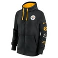 thumbnail image 2 of Men's Nike Black Pittsburgh Steelers Club Full-Zip Hoodie Jacket, 2 of 3
