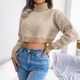 thumbnail image 2 of Chandail Col Roulé pour Femmes Manches Longues Décontracté Tricoté Doux Confortable Mode Hiver pour Dames, 2 of 8
