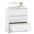 thumbnail image 1 of Omethey 3 Drawer Lateral File Cabinet with Lock, Metal Filing Cabinet for Home Office, Printer Stand, Fits A4/Letter/Legal Size File Folders, Assembly Required, 1 of 9