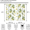 thumbnail image 4 of Lemon Fruit Small Kitchen Curtains Green Yellow Leaf Summer Window Treatment Tropical Cafe Short Window Curtains for Bathroom Dining Laundry Room Floral Flower Treatment Drapes 27.5x39 inch, 4 of 6