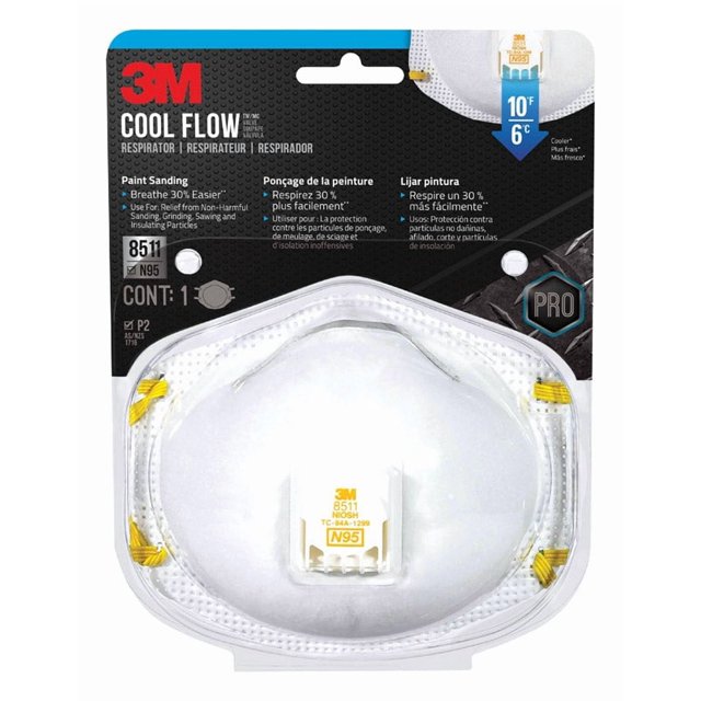 Vaso lijador de pintura Respirator 3M N95 desechable de la serie Pro