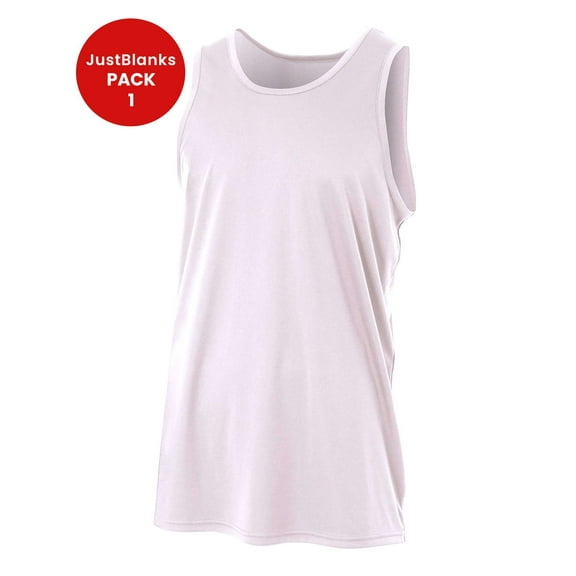 JustBlanks Mens Workout Tank Tops Performance Muscle Sleeveless Crewneck for Men