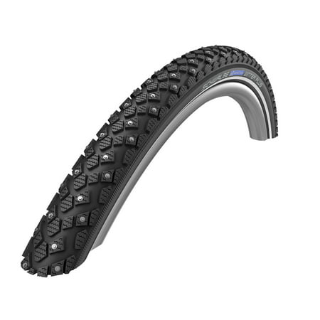 Schwalbe Marathon Winter Plus HS 396 Studded Mountain Bicycle Tire - Wire Bead (Black-Reflex - 26 x (Best Winter Bike Tyres)