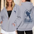 thumbnail image 2 of PRfgtbd Hoodies for Women Zip Up Hoodie Casual Sweatshirts with Front Pockets Soft Long Sleeve Jacket Streetwear Tops, 2 of 6