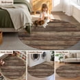 thumbnail image 5 of Large Round Rug 8Ft Washable Non-Slip, Old Wooden Board Circle Area Rugs for Living Room Bedroom, Rustic Farmhouse Brown Wooden Plank Indoor Floor Mats Carpet Runner for Home Decor, 5 of 8