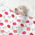 thumbnail image 2 of Naloa Red Lips 1 Dog Blanket, 3 Sizes Cat Blanket for Indoor Cats Large Medium Small Dog Gifts-Large, 2 of 8