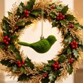 thumbnail image 6 of Leodye 1PCS Flocked Bird Shaped Christmas Hanging Ornaments, Delicate Lightweight Pendant for Xmas Tree Home Holiday Scene Decor -4.53IN, 6 of 6