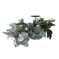 thumbnail image 3 of Northlight 32" Iced Leaves and Winter Berries Artificial Christmas Pillar Candle Holder, 3 of 4