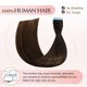 thumbnail image 2 of Extensiones de cabello humano con cinta adhesiva AGMITY Balayage 50 g 20 cm, 2 of 6