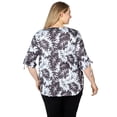 thumbnail image 2 of Larky Lark Womens Plus-Size Casual Tie Top In Cool & Casual Palm, 2 of 4