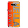 thumbnail image 1 of MUNDAZE LG Aristo 5/Phoenix 5/Risio 4 Shockproof Clear Hybrid Protective Phone Case Orange Clear Funny Text Quote Hella Down Cover, 1 of 6
