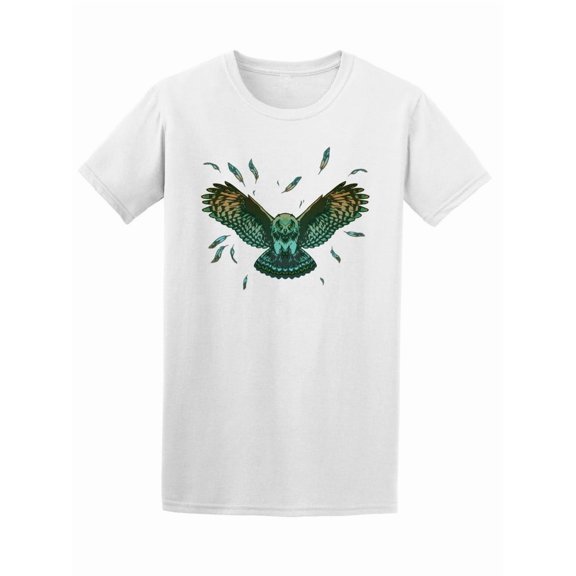 Amazing Watercolor Owl Sketch T-Shirt Men -Image by Shutterstock, Male x-Large