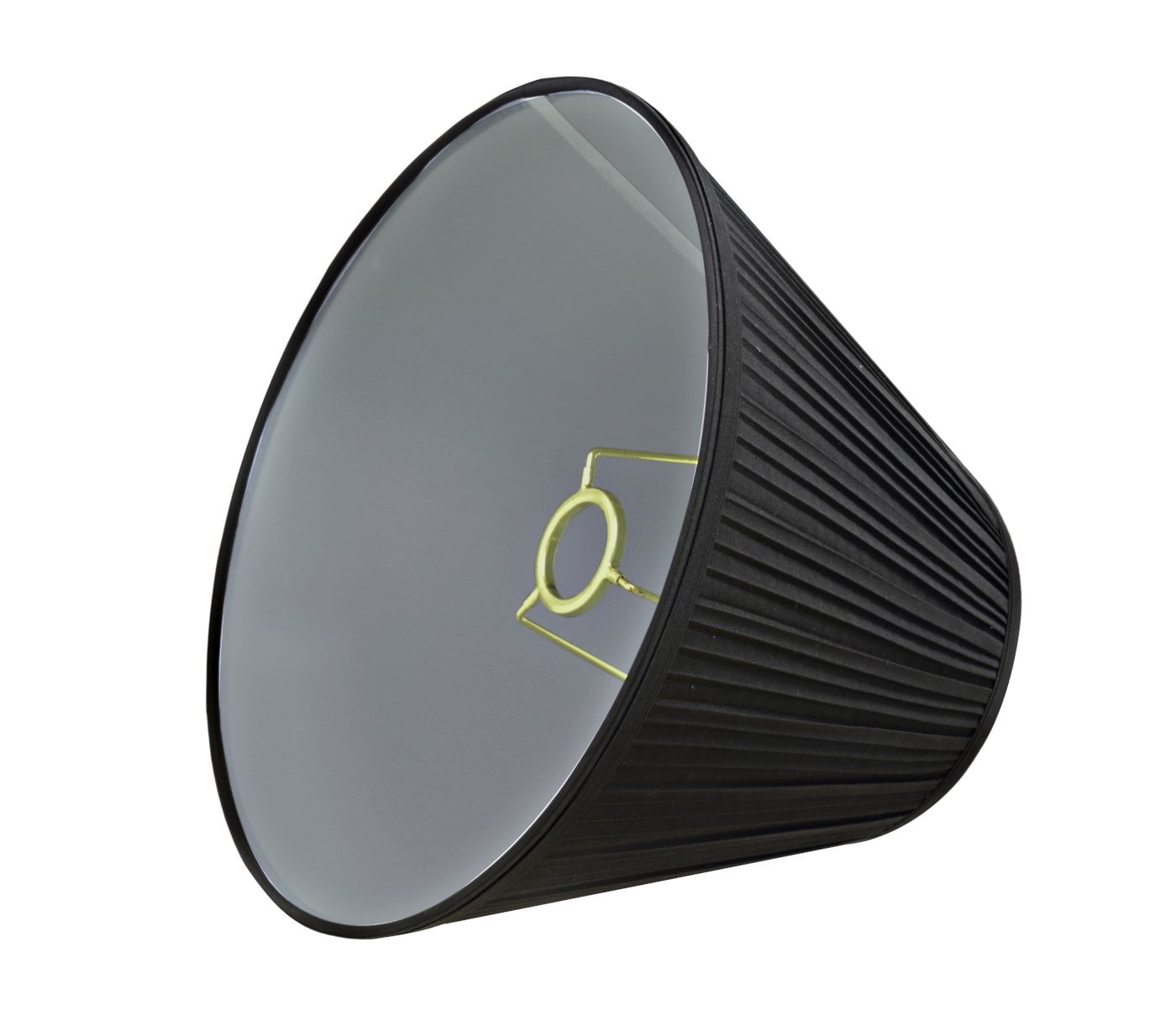 Aspen Creative 59102 Transitional Pleated Empire Shape UNO Construction Lamp Shade in Black, 10" wide (5" x 10" x 8")