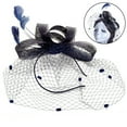 thumbnail image 4 of Coofit Bandeau de Fête avec Nœud pour Femmes avec Voile, 4 of 6