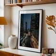 thumbnail image 5 of Over Flower Street, DTLA - Los Angeles California Photography City Skyline Nightlife Architecture Street Photography Night Sky Black Framed Wall Art Print 5 x 7 inches, 5 of 8
