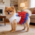 thumbnail image 5 of Kbndieu 4th of July Ruffle Dog Dress, Patriotic Dog Clothes for Small Dogs Girl, Pet Outfit, L, 5 of 6