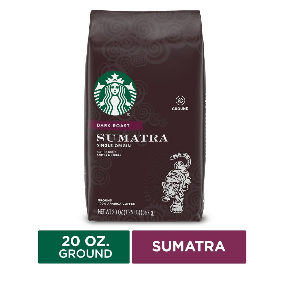Starbucks Dark Roast Ground Coffee — Sumatra — 100 Arabica — 1 bag (20