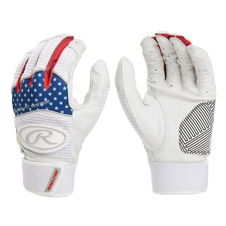 Red white and sales blue batting gloves