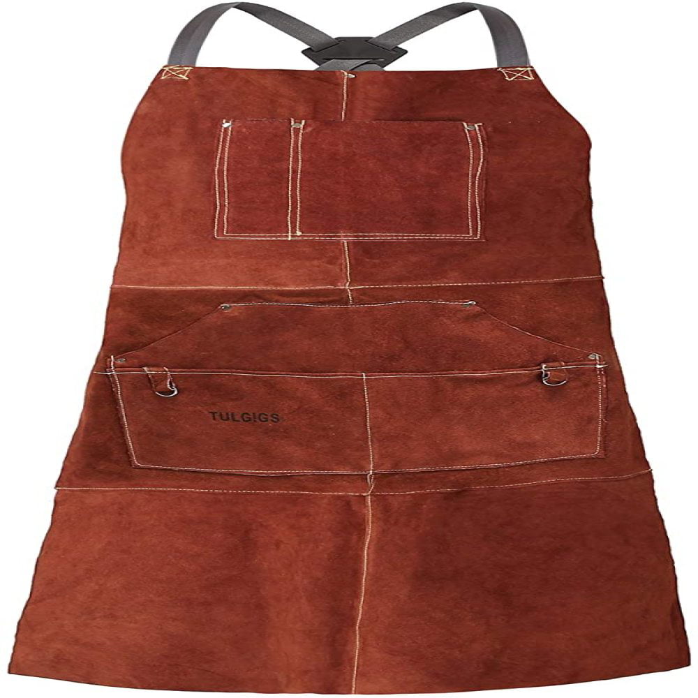 Cowhide Leather Welding Apron Flame Resistant Suit,Heavy Duty Leather-TIGWelding