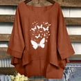 thumbnail image 2 of Summer Tops for Women Over 60, Linen Shirts for Women 2026 Summer Fashion Short Sleeve Shirts V Neck Cotton Casual Loose Button Tunic Blouses Outfits, 2 of 6