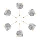 thumbnail image 1 of Ramilletes de rosa para Novio Unique Bargains Alfileres de ramilletes para Hombres Ceremonia de Boda Gris plateado 6 Pcs, 1 of 5