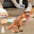 thumbnail image 4 of Dinosaurio eléctrico de juguete con rociador de agua para niños pequeños, regalo de cumpleaños marrón, 4 of 9
