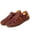 Burgundy color, variant on New Handmade Trendy Beach Sandals for Men, Breathable Quick-Drying Soft-Soled Slippers, Outdoor Vacation Anti-Slip Fashion Casual Sandals