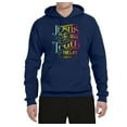 thumbnail image 2 of Jesus Is The Way John 14:6 Bible Verse Inspirational/Christian Unisex Graphic Hoodie Sweatshirt, Navy, Medium, 2 of 3