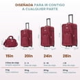 thumbnail image 3 of Set 3 Maletas y Neceser Fly & Trip Medellín Rojo TSA Ruedas 360° Equipaje Resistente, 3 of 7