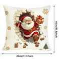 thumbnail image 3 of Funda cuadrada de cojín con estampado navideño - Funda de cojín de sofá de lino, 18x18 pulgadas, decoración navideña, funda festiva divertida para el salón, 3 of 9