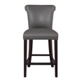 thumbnail image 2 of Wallace & Bay Carrillo III 24 in. Faux Leather Upholstered Counter Stool - Set of 2 - Gunmetal G, 2 of 5