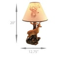 thumbnail image 5 of `Champion` 12 Point Buck Table Lamp with Deer Printed Shade Western DÃ©cor, 5 of 5