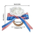 thumbnail image 3 of LmnLft Patriotic Napkin Rings Set - 4th of July Faux Floral Table Decor with Red White Blue Ribbons, Reusable Memorial Day Centerpieces, 3 of 7