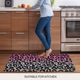 thumbnail image 5 of Pink Gray Ombre Leopard Doormat Outdoor Entrance 18"x30", Modern Abstract Art Aesthetics Absorb Moisture Dirt Door Mats, Non-Slip Rubber Backing Floor Mats Indoor, Low-Profile Front Door Rugs, 5 of 9